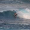 Bruce Mackie going for the barrel @ the Bowl Barbados