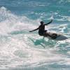 Lewis St John tow in surfing in the innerbreak @ the Barbados Watermen Festival 2008