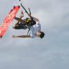 Kiter flying one handed-leg @ Ocean Spray