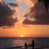 Kids in a south coast sunset @ Barbados