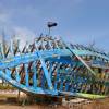 Painted fisherboat @ de Action Beach Barbados