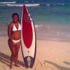 Adelimar and her new board @ Silver Rock Beach Barbados