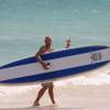 Arjen and the brandnew Starboard sup @ Silver Rock Beach Barbados