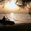 Arjen going out for a sunset sup session @ the Westcoast of Barbados