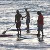 Brian, Arjen & Kevin sunset sup session @ Surfers Point Barbados