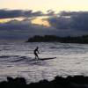 Arjen stand up paddle surfing in the sunset @ Surfers Point Barbados