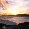 Dave kiting in the sunset @ Surfers Point Barbados