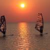 Arjen & Stefan windsurfing in a caribbean.. uuhhhh dutch sunset @ da Brouwersdam