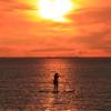 Adelimar stand up paddle surfing in the sunset @ da Brouwersdam