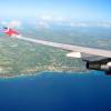 Flying along the West Coast of Barbados