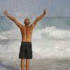 Arjen singing a song with the Atlantic Ocean @ Harrismith Beach Barbados