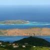 Virgin Gorda, Prickly Pear Island and in the background Necker Island, Sir Richard Bransons private island with his own surfspot!