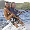 Sir Richard Branson and 'virgin' Denni Parkinson kitesurfing @ Necker Island