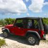 Adelimar driving the Wrangler Jeep somewhere @ Anegada