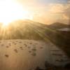 Taking off @ the British Virgin Islands at sunrise