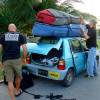 Loading the  Windsurfing Renesse 'Surfzuki' @ the airport of Barbados