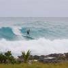 Arjen supping an overhead wave @ Seascape Beach House Barbados