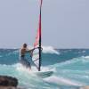Arjen riding the waves with the Sailboards Tarifa 85 @ Surfers Point Barbados