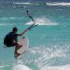 Kitesurfing on a skimboard @ the 2010 Watermen Festival