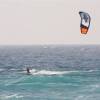 Brian Talma in his attempt to kite around Barbados...
