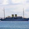 Classic motoryacht Talitha @ the westcoast of Barbados