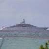 The Eclipse the world's largest private yacht from Roman Abramovich passing Seascape Beach House @ Barbados