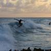 Surfing in the sunset @ the Point