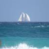 Classic schooner yacht passing Seascape Beachhouse @ Barbados