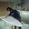 Shaper Pedro from Sailboards Tarifa @ work in the factory