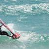 Pedro riding the waves in Bolonia