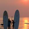 Fanatic SUP 9'6 wood & 10'0 in the sunset @ Renesse