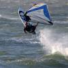 One handed with the Sailboards Tarifa Twin Fin 84