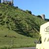 The Windsurfing Renesse van @ the ruins of Corfe Castle