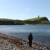 Adelimar looking for fossiles in the Kimmeridge Bay