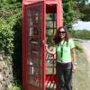 Adelimar making a phonecall in England