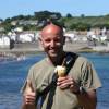 Arjen enjoying Cornish icecream with a 'flake'