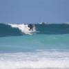 Arjen surfing the Meyerhoffer in Cornwall