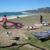 Pedro & Arjen rigging the new 2012 Simmer Sails @ Bolonia